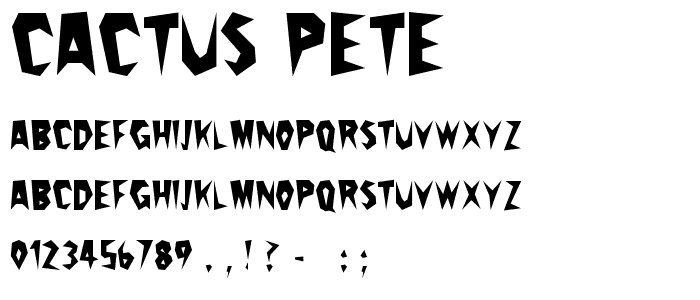 Cactus Pete font